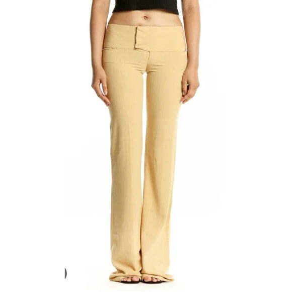 Alvin Valley Vintage 100% Silk Low Rise Wide Leg Flare Pants Size 4/26 (F05)